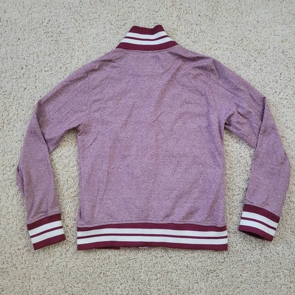 Trademark Brooklyn Cloth Burgundy Varsity Jacket Mens M Retro 90s Streetwear - Picture 10 of 14